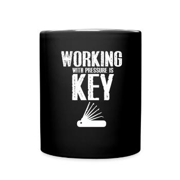 Einbrecher Schlüsseldienst Schließtechniker Design - Tasse einfarbig - Schwarz - Vorne