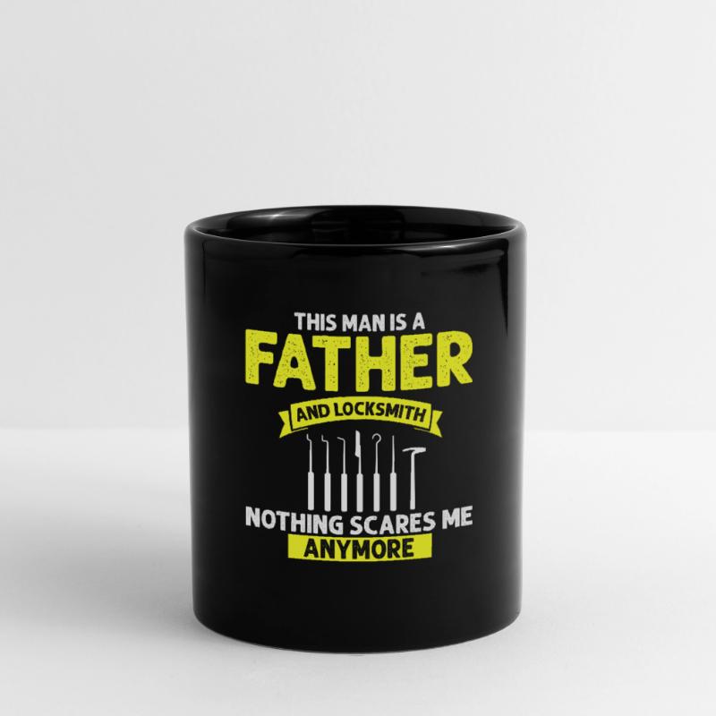 Lockpicking Experte Aufsperrdienst Schloss Papa Tasse einfarbig
