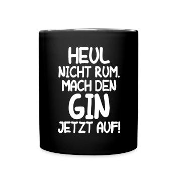 Gin Cocktail Alkohol Frauen Schnaps Longdrink Fun - Tasse einfarbig - Schwarz - Vorne