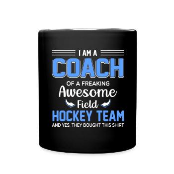 Trainer einer verdammt guten Feldhockeymannschaft - Tasse einfarbig - Schwarz - Vorne