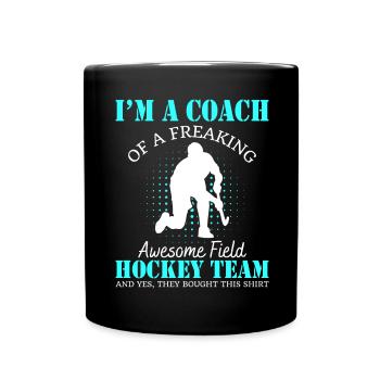 Trainer einer verdammt guten Feldhockeymannschaft - Tasse einfarbig - Schwarz - Vorne