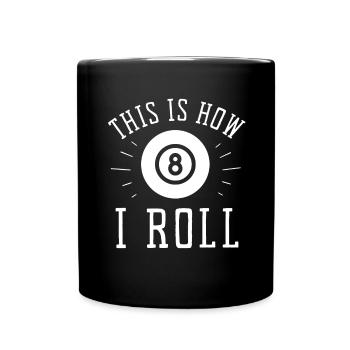 Pool Billiards Cue Sports And Snooker Tournament - Tasse einfarbig - Schwarz - Vorne