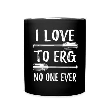 Rudersport Rudern Ergometer Ruderer - Tasse einfarbig - Schwarz - Vorne