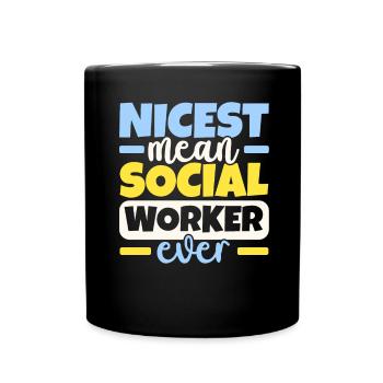 Le plus beau travailleur social de tous les temps Job Soz - Mug uni - noir - Devant