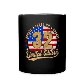 Mise à jour Niveau supérieur 32 ans Édition Limitée États-Unis - Mug uni - noir - Devant