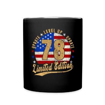 Update Level Up 78 Years Limited Edition USA - Full Colour Mug - black - Front