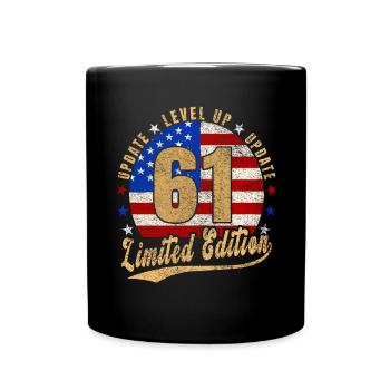 Update Level Up 61 Years Limited Edition USA - Full Colour Mug - black - Front