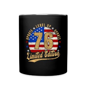 Update Level Up 76 Years Limited Edition USA - Full Colour Mug - black - Front