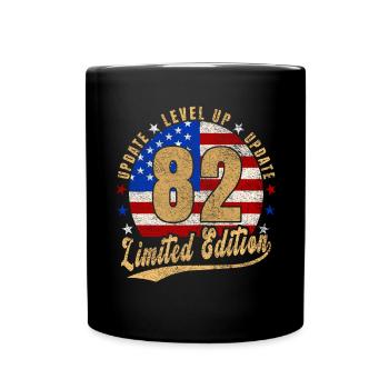 Update Level Up 82 Years Limited Edition USA - Full Colour Mug - black - Front