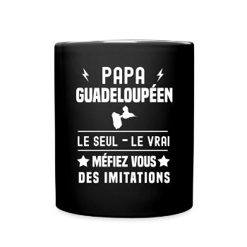 papa guadeloupéen homme le seul le vrai guadeloupe - Mug uni - noir - Devant