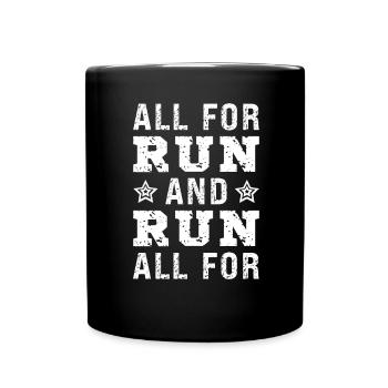 Love Running Zitat - Laufen Läufer Motivation - Tasse einfarbig - Schwarz - Vorne