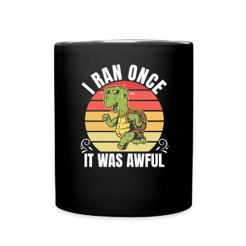 Sarkastischer Läufer Spruch Laufen Lustig - Tasse einfarbig - Schwarz - Vorne