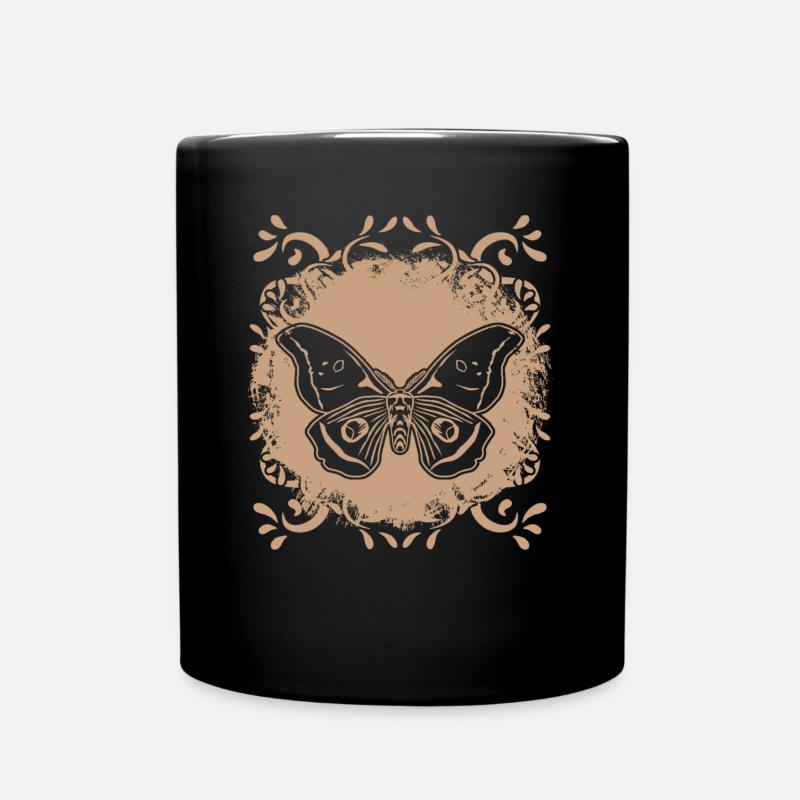 Moth Motten Motte Occult Mystical Goth - Tasse einfarbig - Schwarz