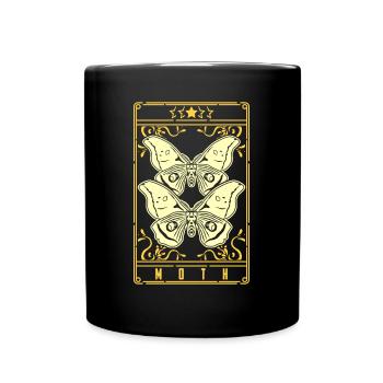 Moth Tarot Motten Occult Motte Goth - Tasse einfarbig - Schwarz - Vorne