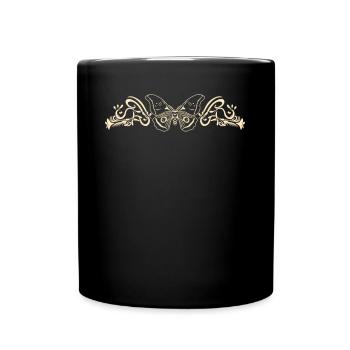 Moth Motten Occult Motte Mystical Goth - Tasse einfarbig - Schwarz - Vorne