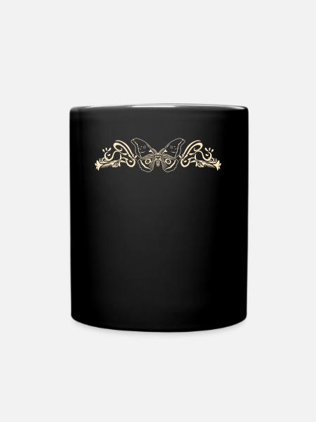 Moth Motten Occult Motte Mystical Goth - Tasse einfarbig - Schwarz