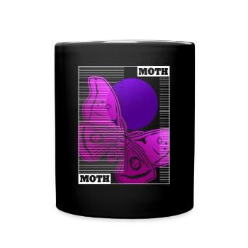 Moth Vaporwave Motten Occult Motte Goth - Tasse einfarbig - Schwarz - Vorne