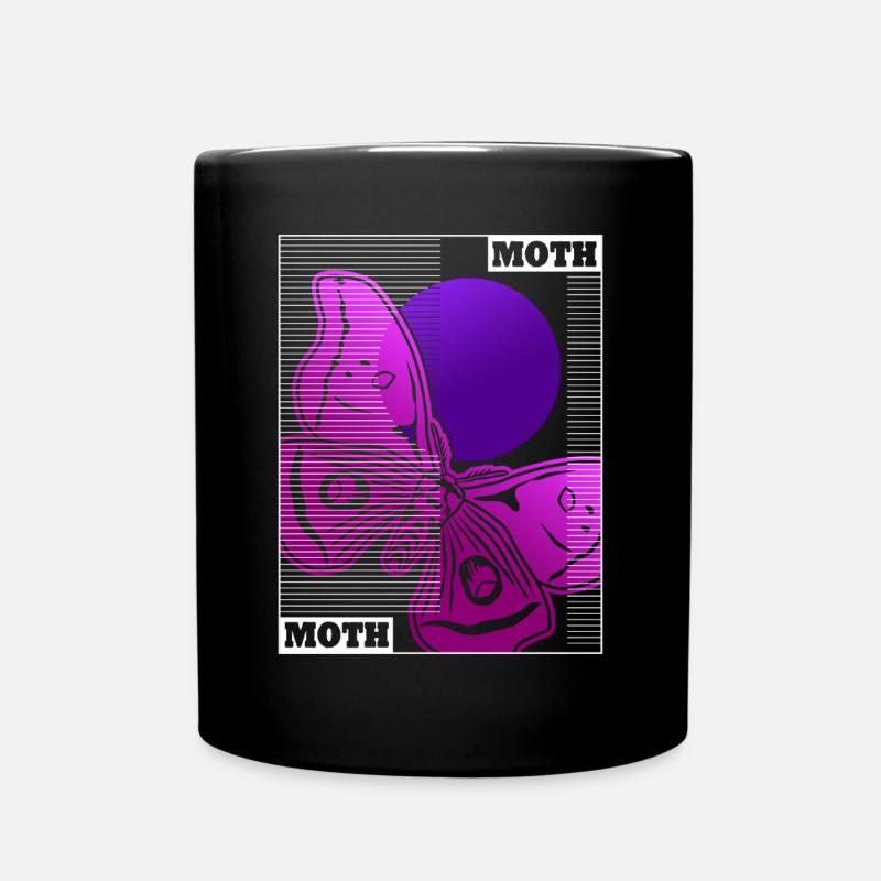 Moth Vaporwave Motten Occult Motte Goth - Tasse einfarbig - Schwarz