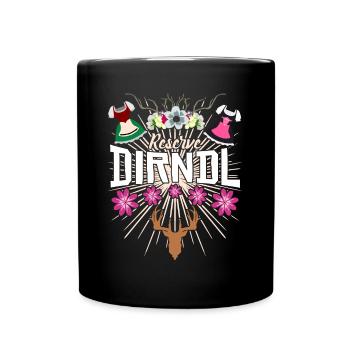 Dirndl Ersatz Reserve Trachtenkleid - Tasse einfarbig - Schwarz - Vorne