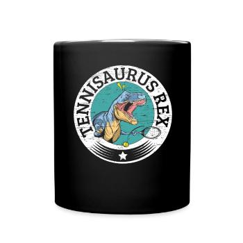 Tennisaurus Rex Paléontologue Amateurs de dinosaures - Mug uni - noir - Devant
