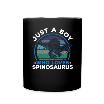 Juste un garçon qui aime Spinosaurus Dinosaur Dino - Mug uni - noir - Devant