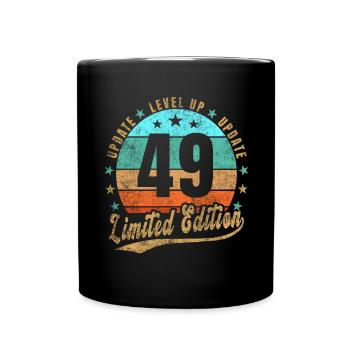Mise à jour Level Up 49 Ans Édition Limitée Rétro - Mug uni - noir - Devant