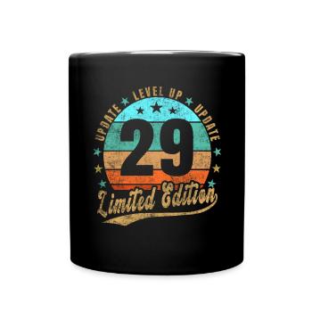 Mise à jour Level Up 29 Ans Édition Limitée Rétro - Mug uni - noir - Devant