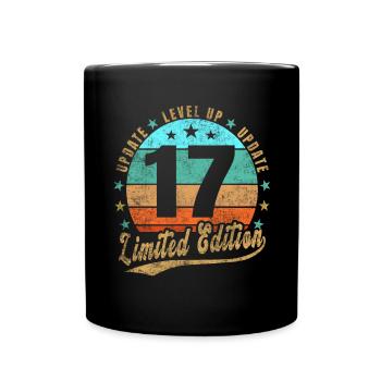 Mise à jour Level Up 17 Ans Édition Limitée Rétro - Mug uni - noir - Devant