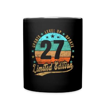 Mise à jour Level Up 27 Ans Édition Limitée Rétro - Mug uni - noir - Devant