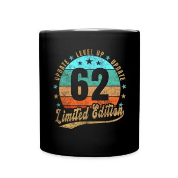Update Level Up 62 Years Limited Edition Retro - Full Colour Mug - black - Front