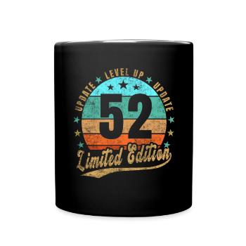 Update Level Up 52 Years Limited Edition Retro - Full Colour Mug - black - Front