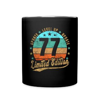 Mise à jour Level Up 77 ans Édition Limitée Rétro - Mug uni - noir - Devant