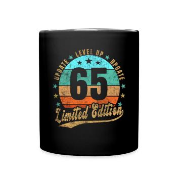 Update Level Up 65 Years Limited Edition Retro - Full Colour Mug - black - Front