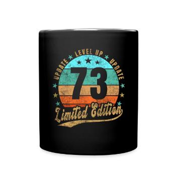 Update Level Up 73 Years Limited Edition Retro - Full Colour Mug - black - Front