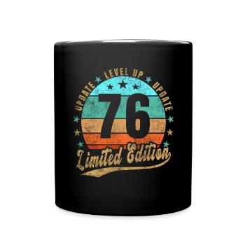 Update Level Up 76 Years Limited Edition Retro - Full Colour Mug - black - Front