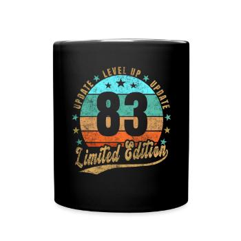 Update Level Up 83 Years Limited Edition Retro - Full Colour Mug - black - Front