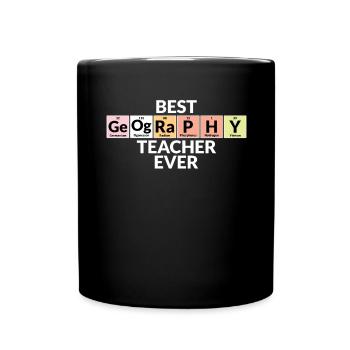 Bester Erdkundelehrer Aller Zeiten - Tasse einfarbig - Schwarz - Vorne