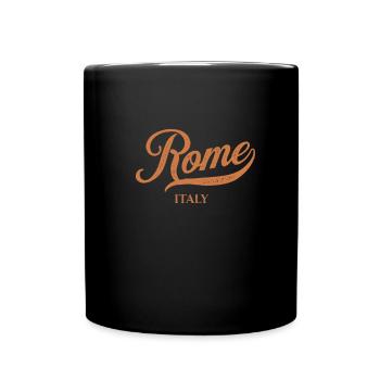 Retro Italy Stadt - Vintage Rome - Tasse einfarbig - Schwarz - Vorne