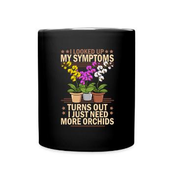 Orchidee Geschenk Frauen Blumen Gärtner Floristin - Tasse einfarbig - Schwarz - Vorne