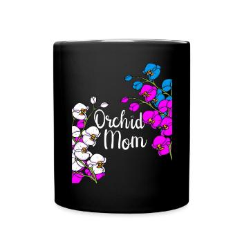 Orchidee Muttertag Geschenk Floristin Orchidee - Tasse einfarbig - Schwarz - Vorne