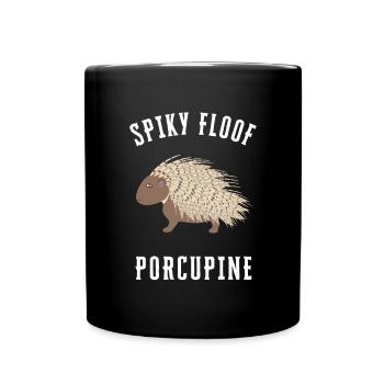 Porcupine Pig Hedgehog Rodent Hystricidae - Tasse einfarbig - Schwarz - Vorne