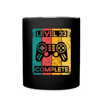 33. Geburtstag Shirt Gamer Zocker Männer Geschenk - Tasse einfarbig - Schwarz - Vorne