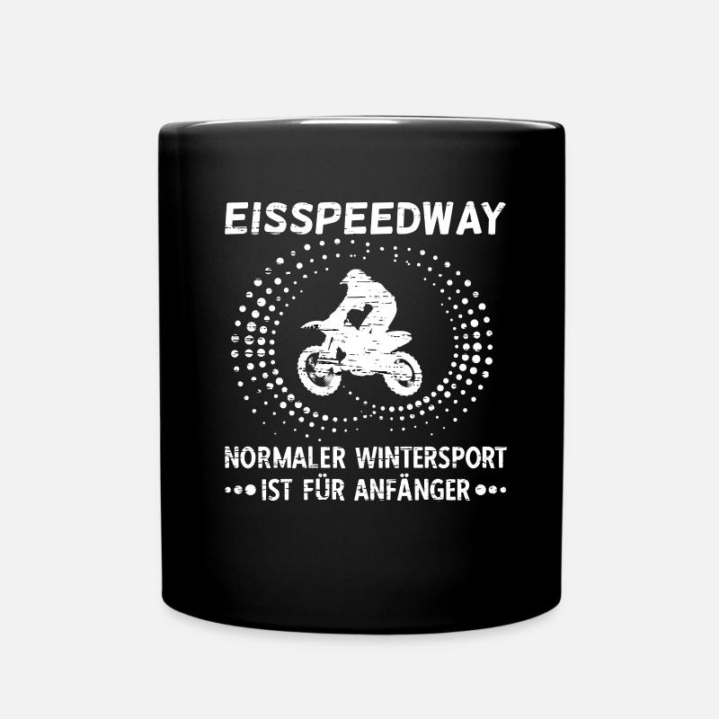 Eisspeedway Anfänger Biker Motorradfahrer Motorrad - Tasse einfarbig - Schwarz