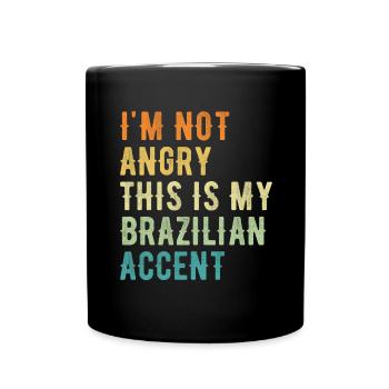 Je ne suis pas méchant, mon accent brésilien - Mug uni - noir - Devant