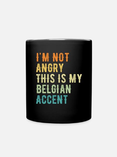 Je ne suis pas méchant, mon accent belge - Mug uni - noir
