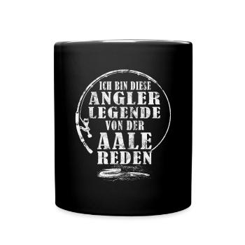 Lustige Angler Geschenke Aal Wortspiel Aal Angeln - Tasse einfarbig - Schwarz - Vorne