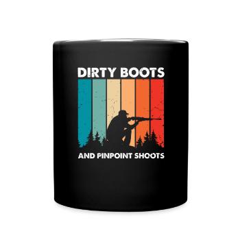 Funny Duck Hunting Design Hunter Hunting Duck Design - Full Colour Mug - black - Front