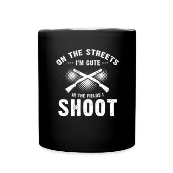 Funny Duck Hunting Design Hunters Hunting Ducks Design - Full Colour Mug - black - Front