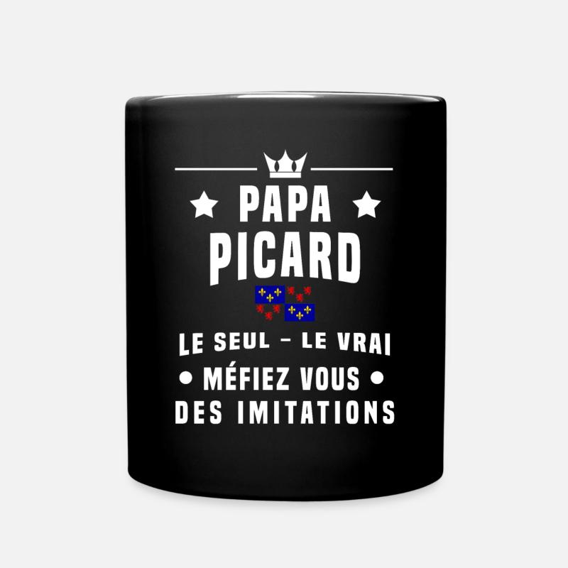 papa picard drapeau méfiez vous imitations - Mug uni - noir