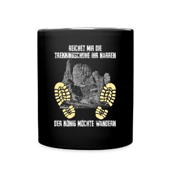 Sächsische Schweiz Wanderschuhe Wandern - Tasse einfarbig - Schwarz - Vorne